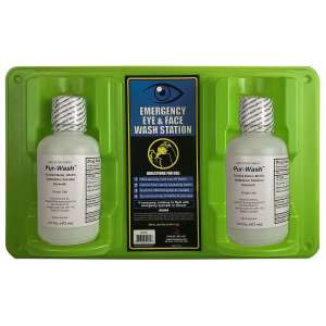 Hospeco, ProWorks, Dual Bottle Eyewash Station, Green
