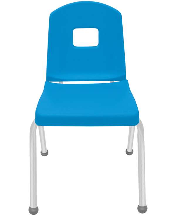 Creative Colors® Split Bucket Chair, 16" Seat Height, Bright Blue Seat