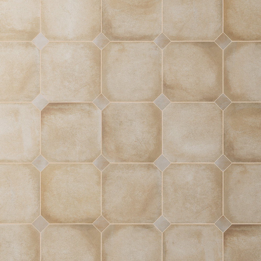 Laverton Octagon Beige with Taco Arena 7-7/8 in. x 7-7/8 in. Porcelain Floor and Wall Tile