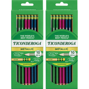 Metallic #2 HB Pencils, 10 Count, 2 Pack