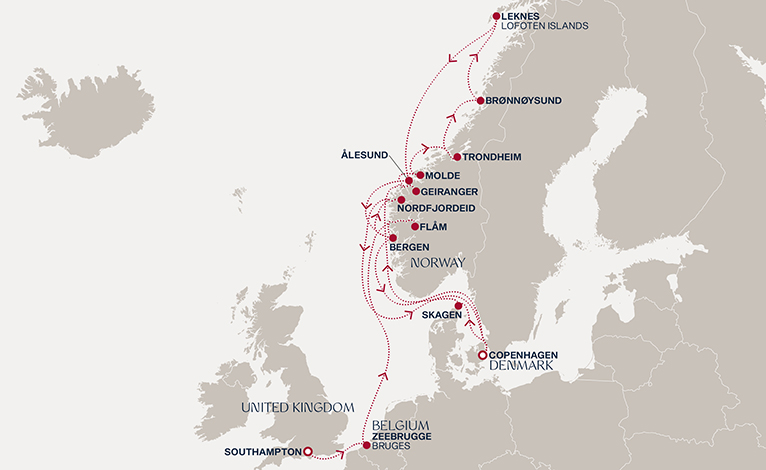 Itinerary map