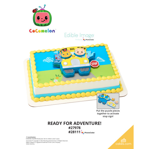 CoComelon™ Ready for Adventure! The Magic of Cakes® PhotoCake® Enhanced Background Page