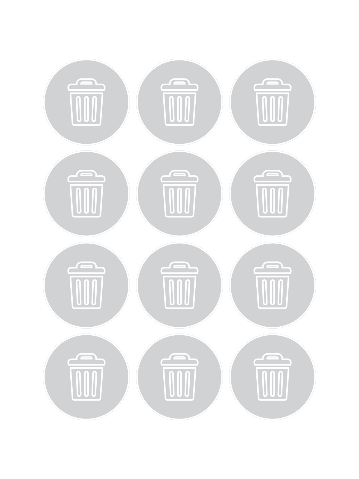 SPECTRUM (12 Pack) – Label – Waste – Clear-White