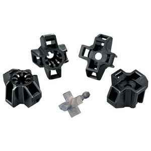 Heavy-Duty Cable Tie Fastener, Stud-Mount, 0.375 in. Stud, Nylon 6.6, UV Black (500)