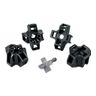 Heavy-Duty Cable Tie Fastener, Stud-Mount, 0.375 in. Stud, Nylon 6.6, UV Black (500)