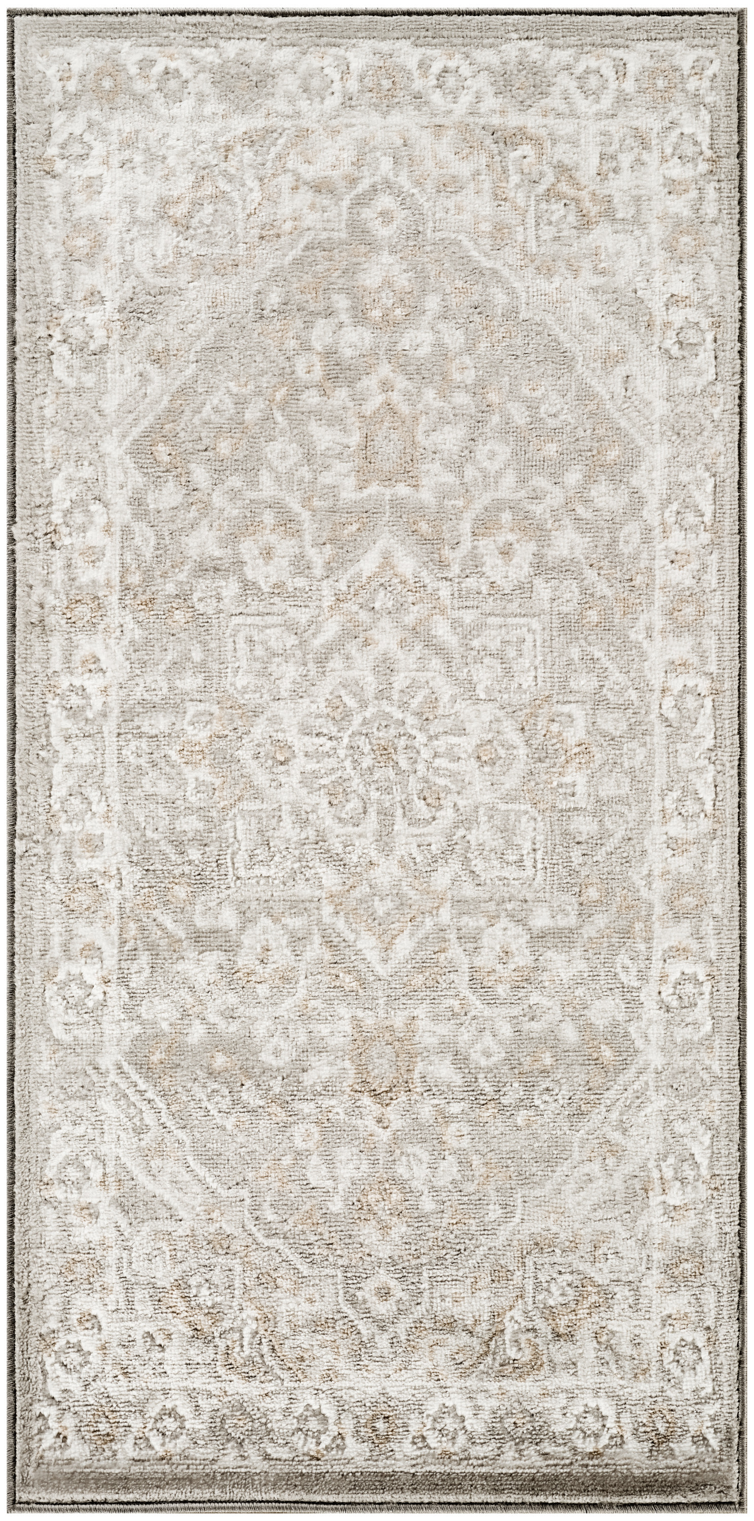 Nourison Dekor 2' x 4' Light Grey Vintage Indoor Rug
