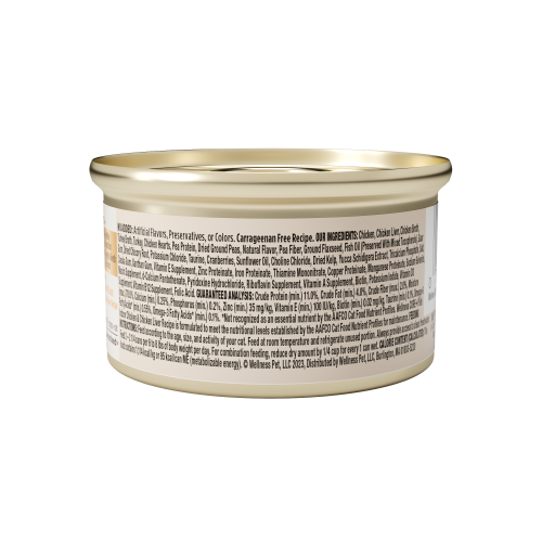 Wellness CORE+ Indoor Chicken & Chicken Liver back packaging
