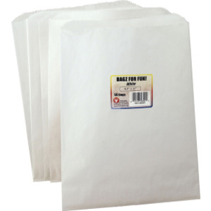 White Pinch Bottom Bags, 8.5" x 11", 50 bags