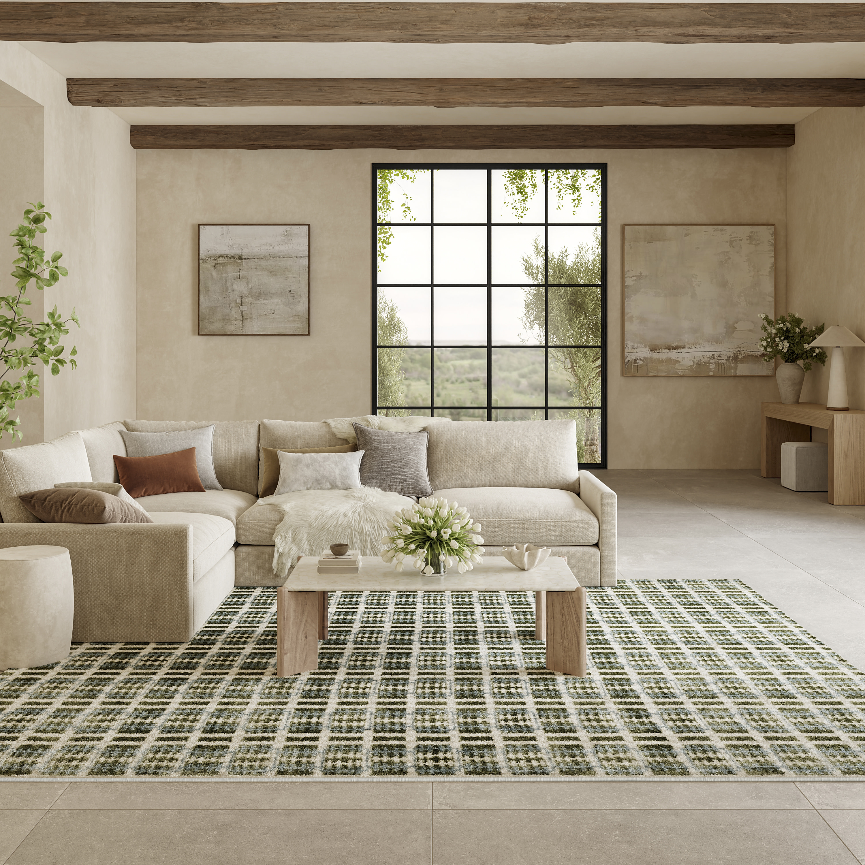 Nourison Nordic 8' x 10' Blue Green Modern Indoor Rug