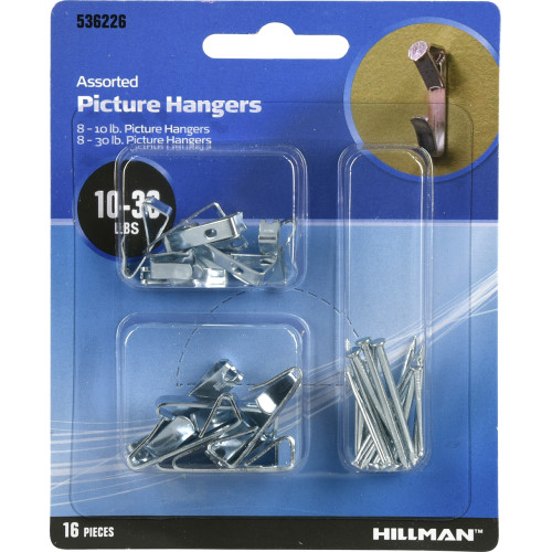 Hillman Zinc Conventional Picture Hanging Kit 30lbs