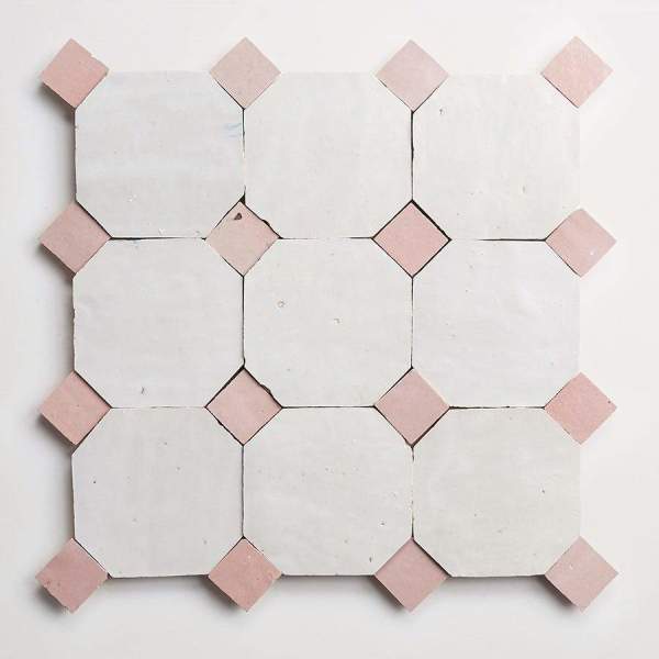 zio & sons + clé | weathered white octagon + vintage rose bouchon (unmounted bundle)