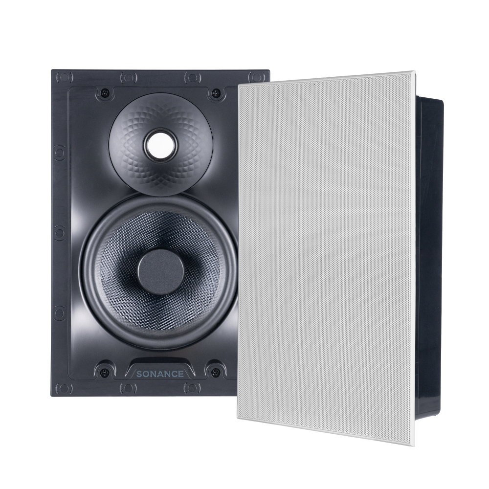 VX66 TL 6" RECTANGLE IN-WALL THIN-LINE SPEAKER W/ WHITE MICRO TRIM GRILLE (1 PAIR)