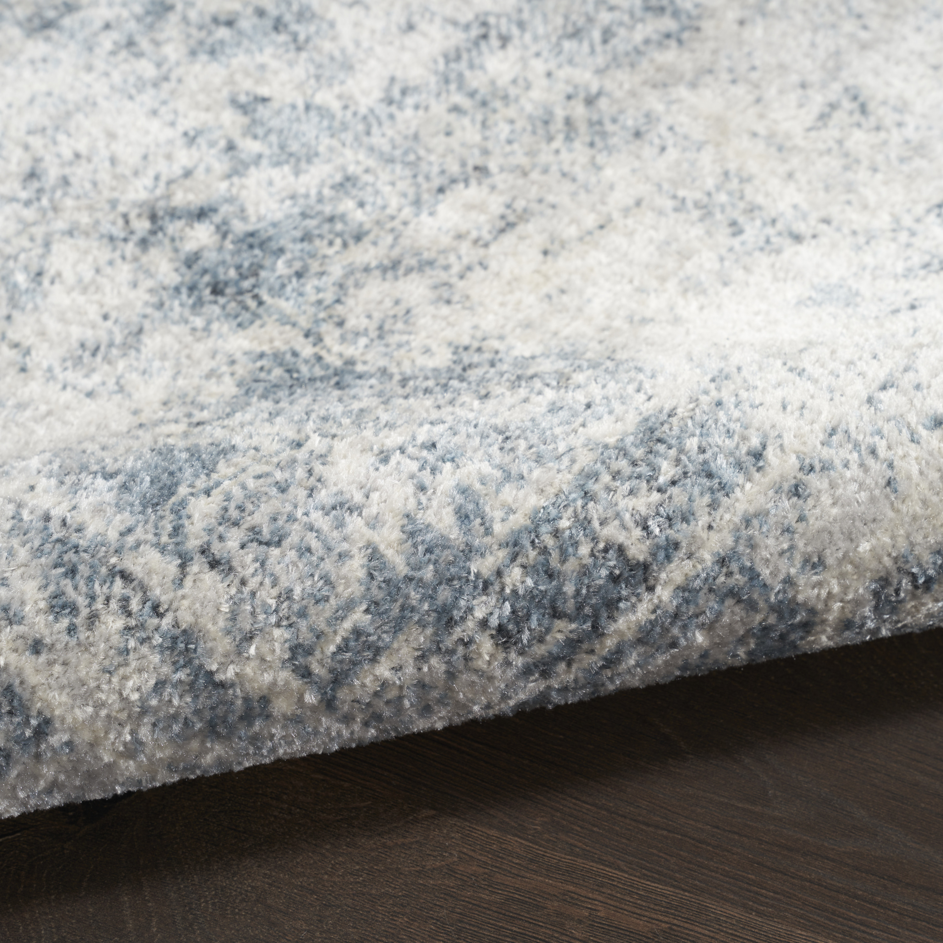 Nourison Astra Machine Washable 10' x 14' Blue Ivory Vintage Indoor Rug