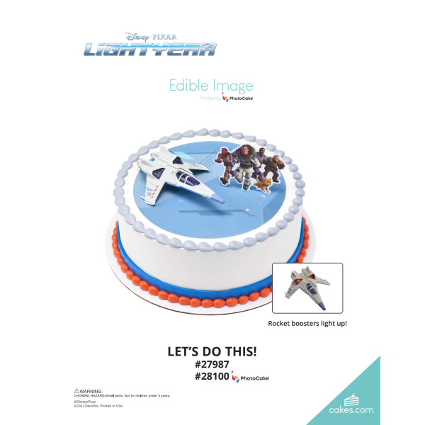 Disney and Pixar's Lightyear Let's Do This! The Magic of Cakes® PhotoCake® Enhanced Round Background Page