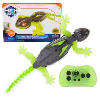 HEX BOTS Wall Crawler Gecko with Official Wall Climber Technology, Rechargeable Remote Control Robot Kids Toys, Prank Toys for Boys & Girls Ages 4 & Up