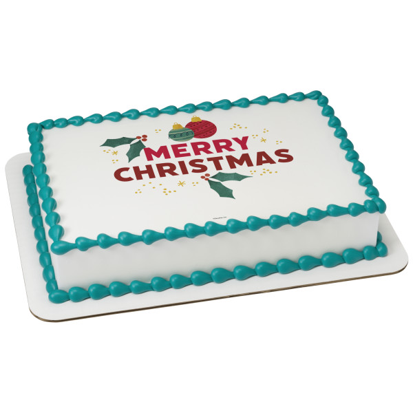Festive Merry Christmas PhotoCake® Edible Image®