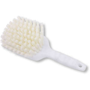 Carlisle, Sparta®, 3in, Color Coded Floater Scrub Brush, 8in Handle, Polypropylene Bristles, White