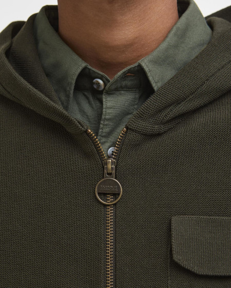 Felpa con cappuccio lavorata a maglia multitasca Barbour x TO KI TO