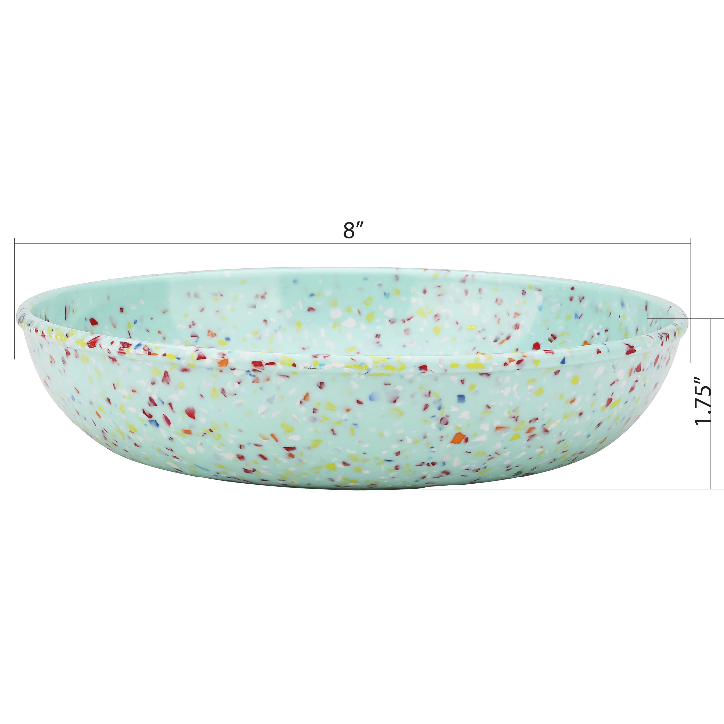 Confetti 35 ounce Pasta Bowl, Mint, 6-piece set slideshow image 11 Confetti 35 ounce Pasta Bowl, Mint, 6-piece set slideshow image 11