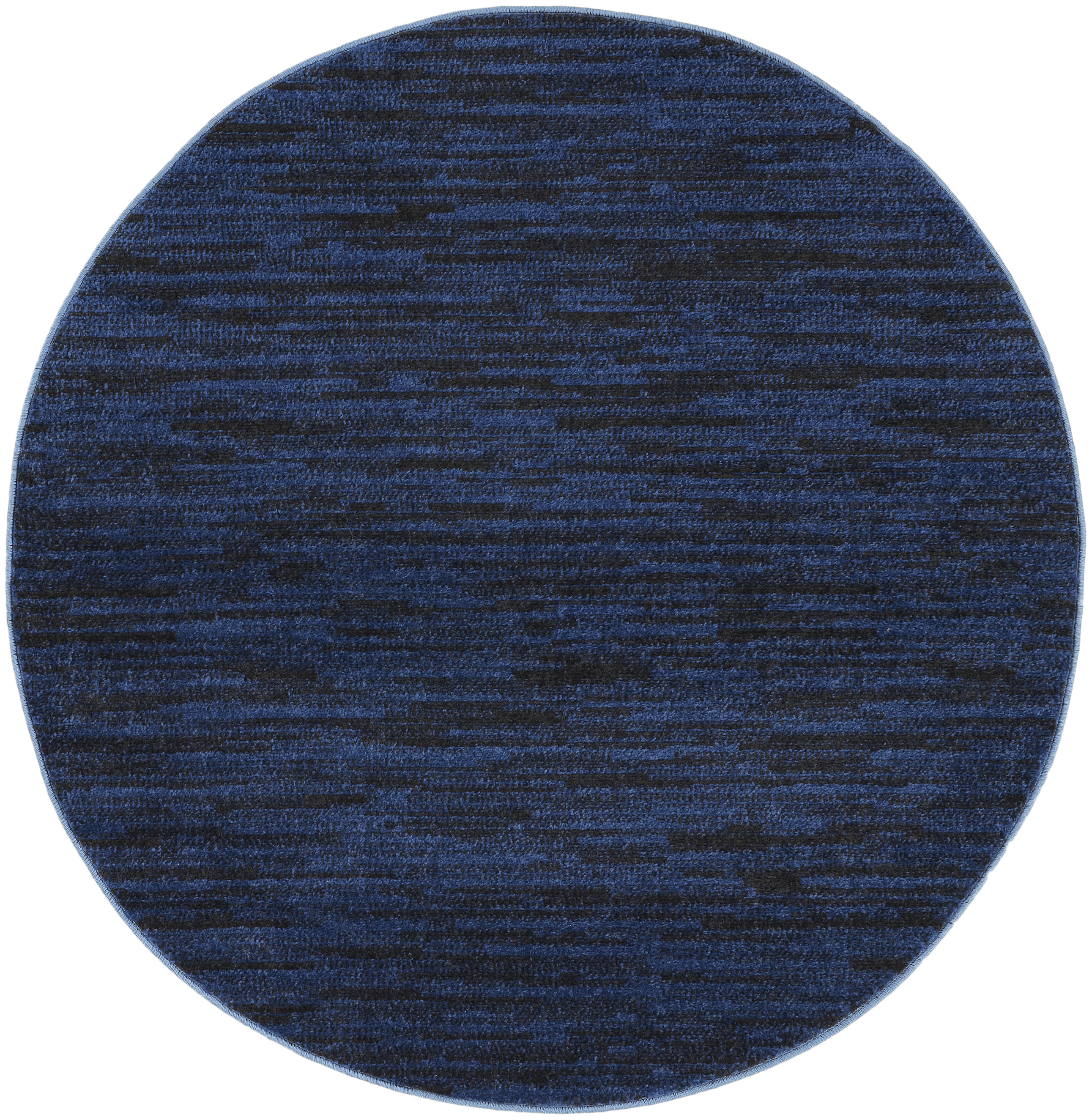 Nourison Nourison Essentials 4' x Round Midnight Blue Outdoor Rug