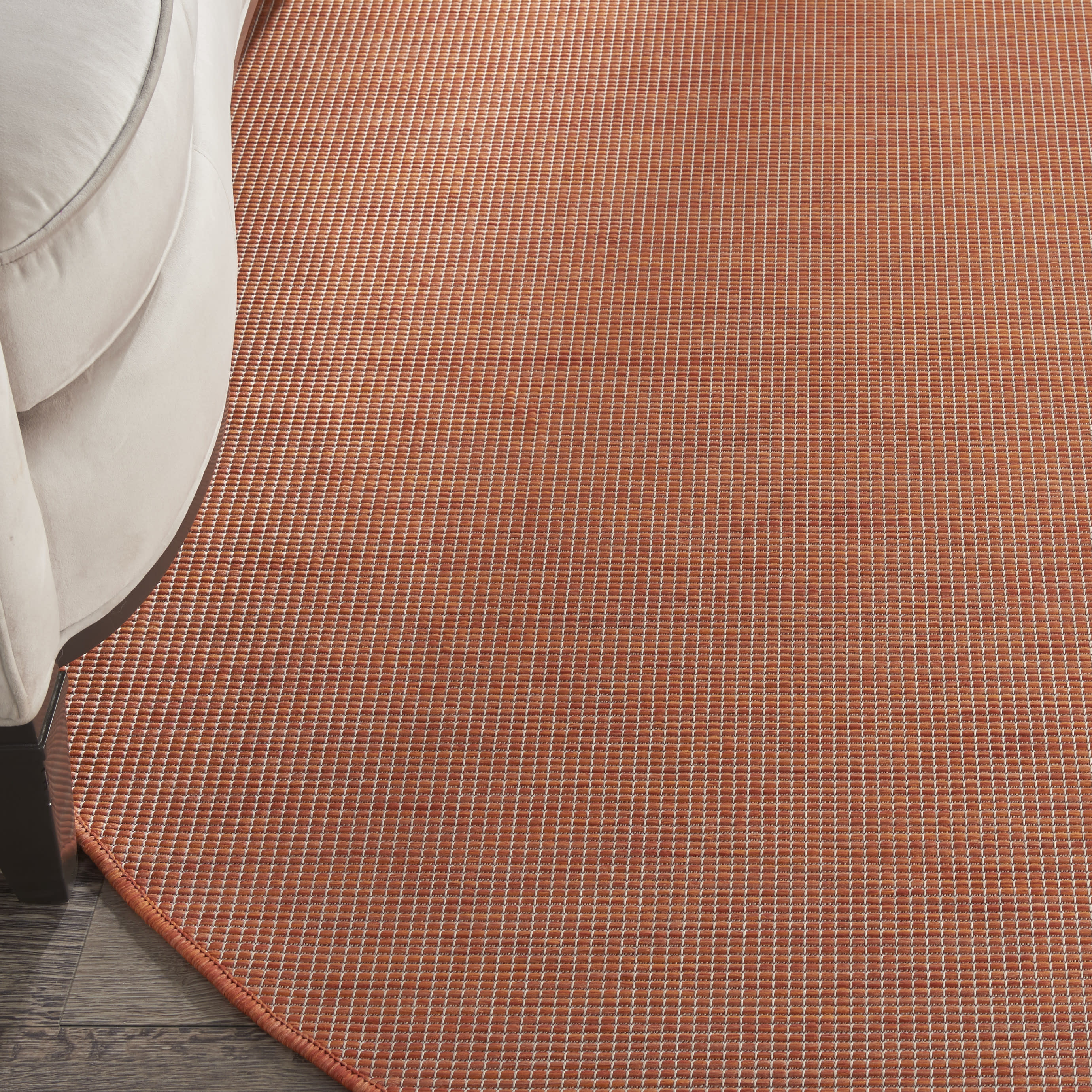 Nourison Positano 8' x Round Terracotta Modern Rug