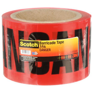 Danger Tape, Polyethylene Film, 3 in. x 300 ft., Red