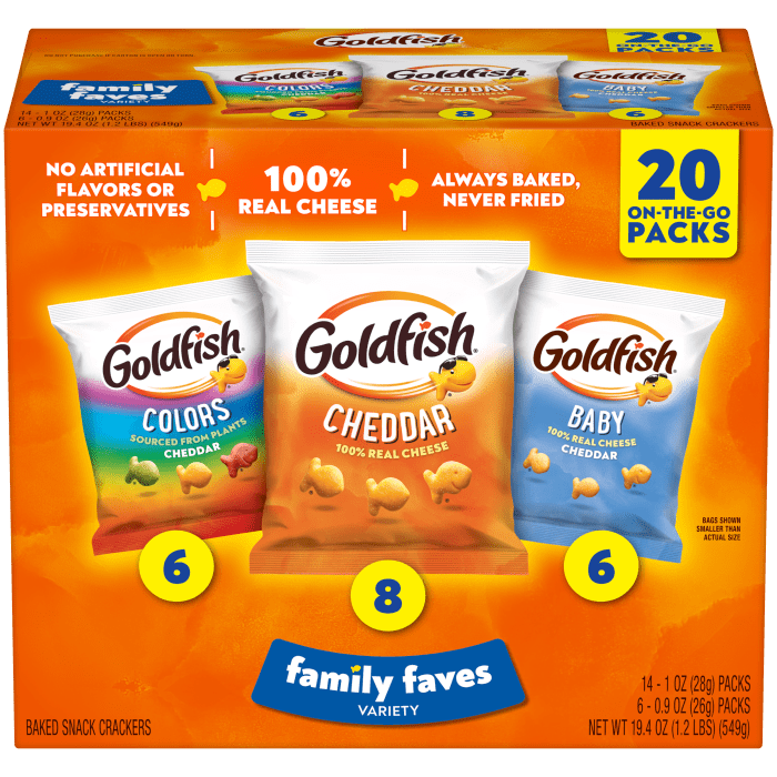Family Faves Crackers Variety Pack, 20 count box