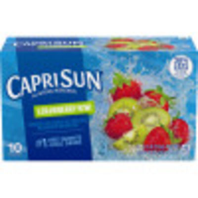 Capri Sun Strawberry Kiwi Flavored Juice Drink Blend, 10 ct Box, 6 fl oz Pouches