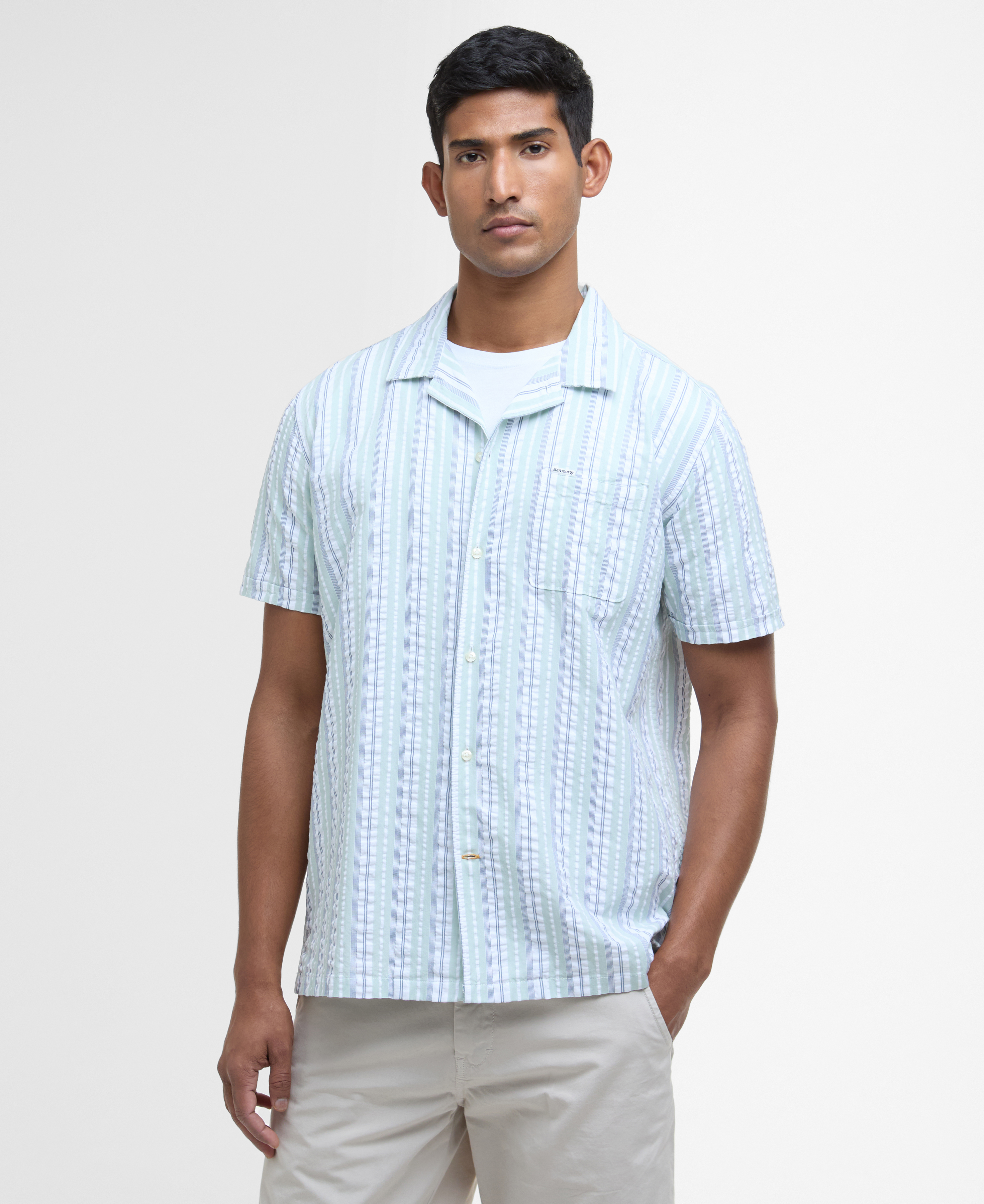 Camicia Beechcroft a maniche corte con motivo a righe image number 0