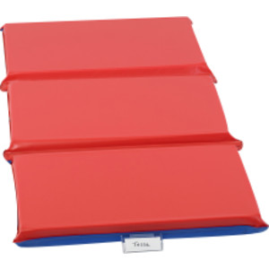 2" Infection Control 3 Section Folding Rest Mat - Red/Blue
