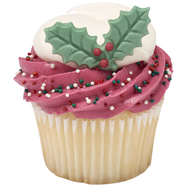 Holly Leaves & Berries Shapes Made Simply™ SugarStyle® Edible Decorations