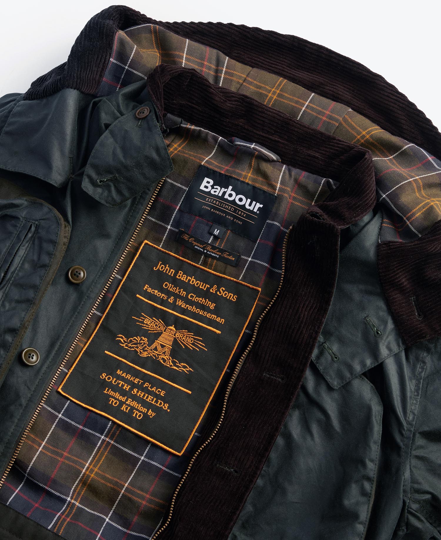 Barbour x TO KI TO Outland Waxed Jacket image number 9