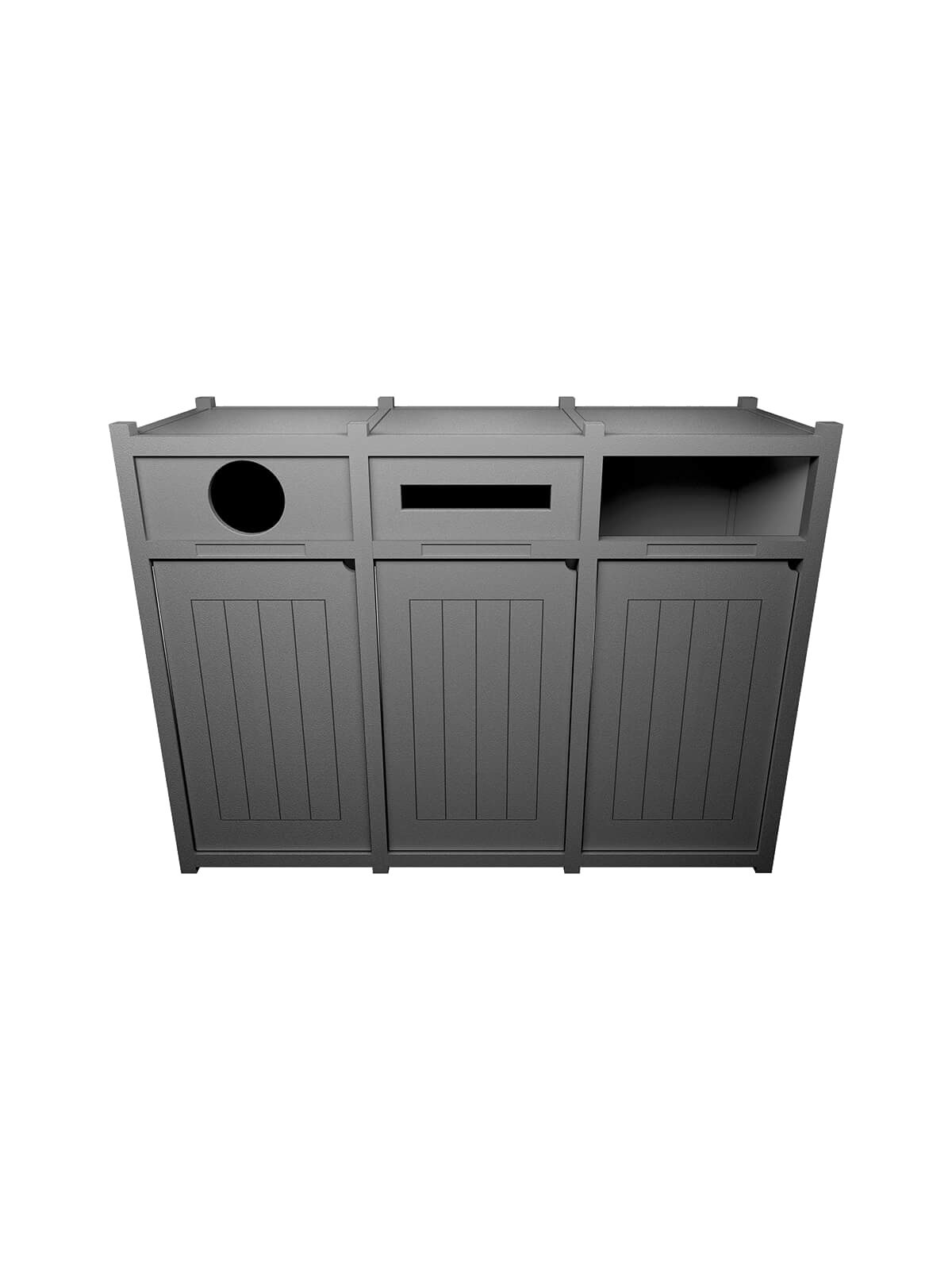 VISION – Triple – Unit – Circle-Slot-Full – Grey