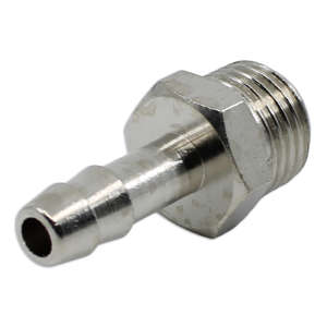 Fitting Hose 1/4X7 Brass Nich.