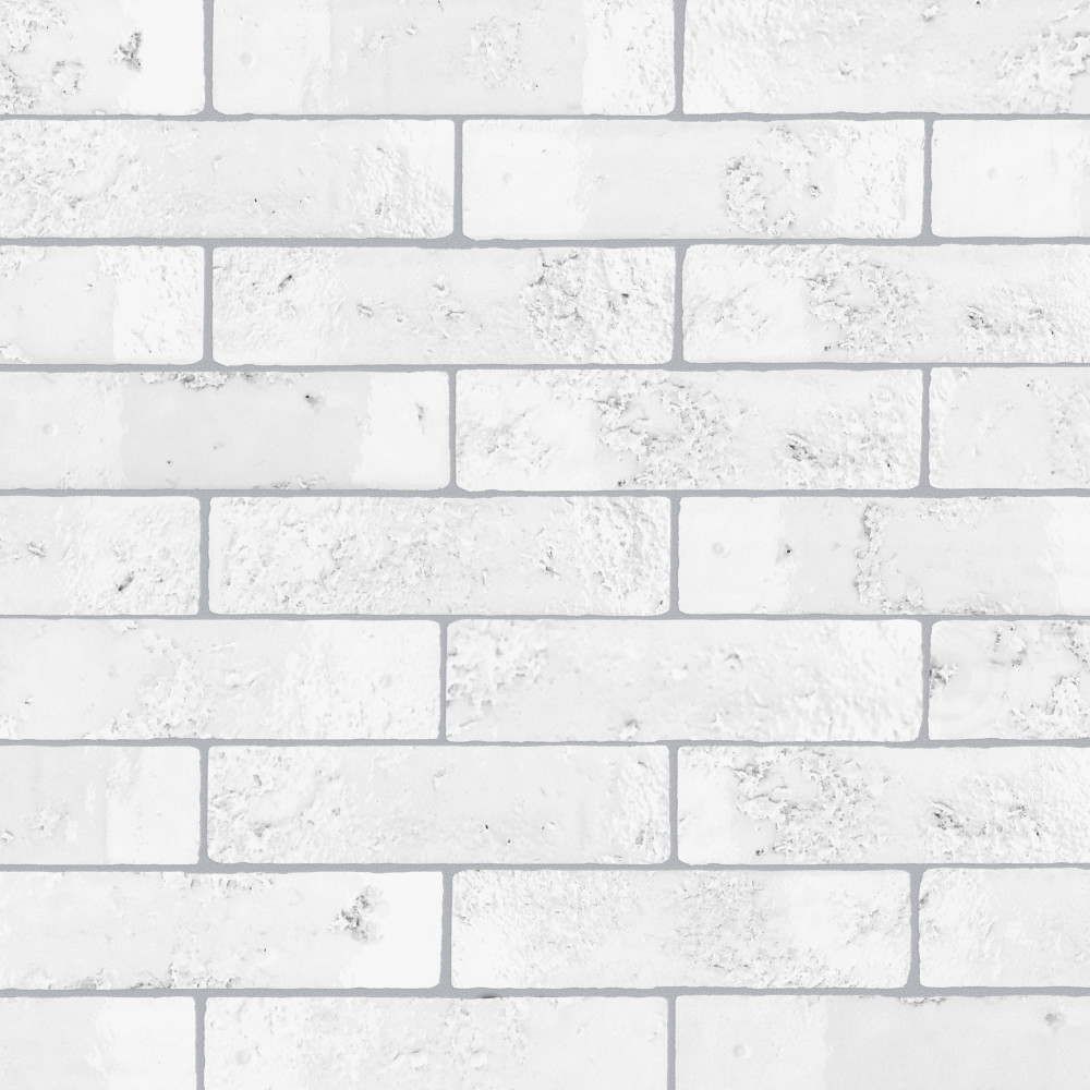 Arches Brick White 2.5x9.88 Rectangle Ceramic Wall Only Digital Pattern