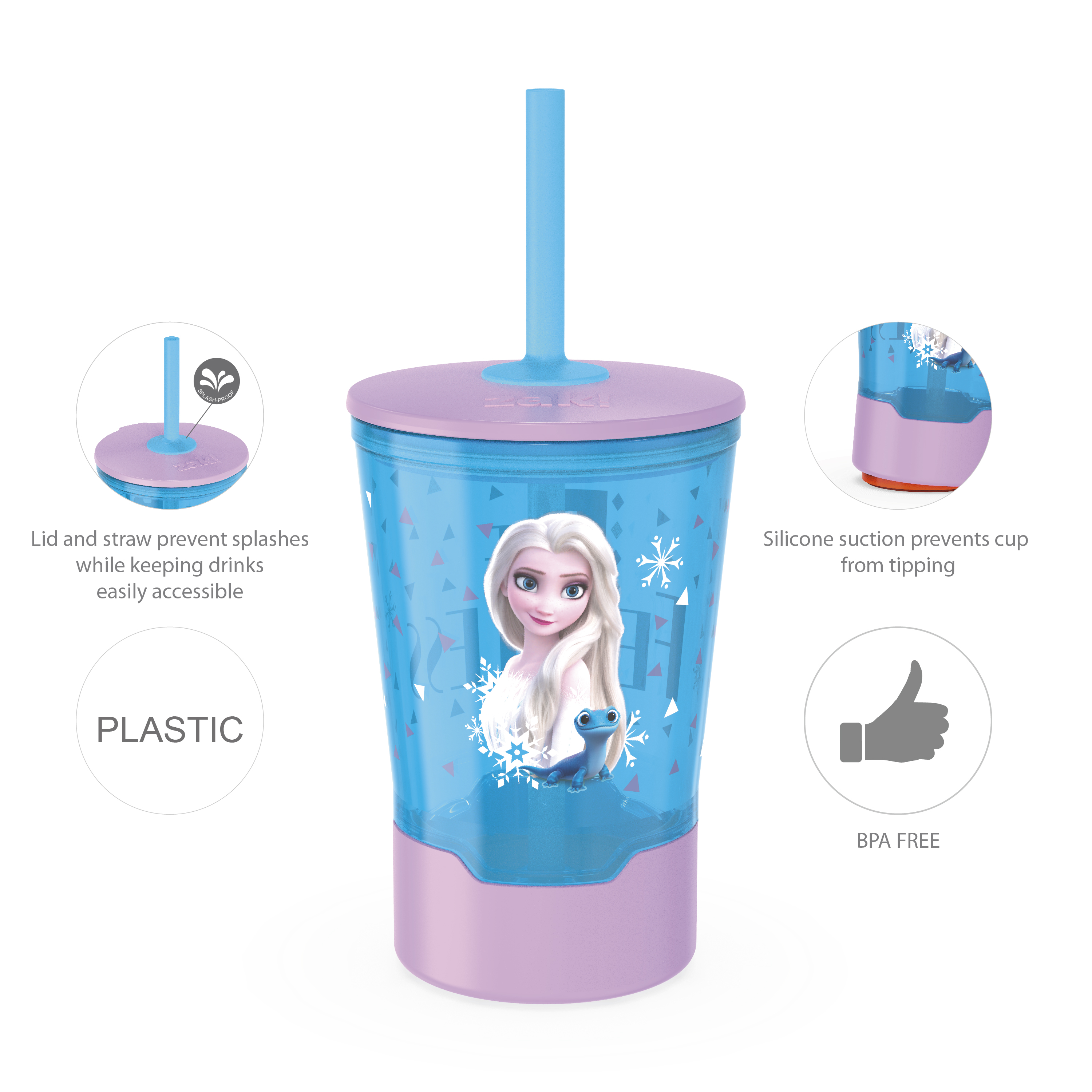 Disney Frozen 2 Movie 16 ounce Mighty Mug Tumbler with Straw, Princess Elsa slideshow image 8 Disney Frozen 2 Movie 16 ounce Mighty Mug Tumbler with Straw, Princess Elsa slideshow image 8