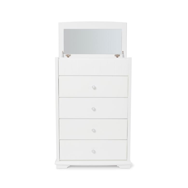 Product image of the  Bella Tallboy (4 Drawer), Ivory White from Forty Winks