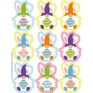 Easter Gnome Giant Stickers, Pack of 36