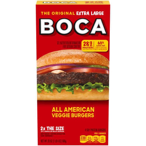 BOCA Extra Large All American Veggie Burgers