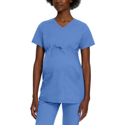 Landau ProFlex Women&#8216;s 3-Pocket V-Neck Maternity Scrub Top-