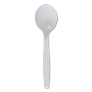 Boardwalk, Mediumweight Polystyrene Cutlery, Soup Spoon, White