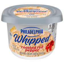 Philadelphia Roasted Red Pepper Whipped Cream Cheese Spread, 7.5 oz Tub