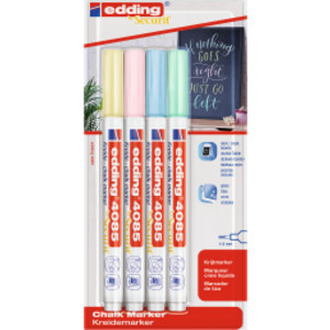 4085 Series Chalk Marker, Pastel Colors, Set of 4