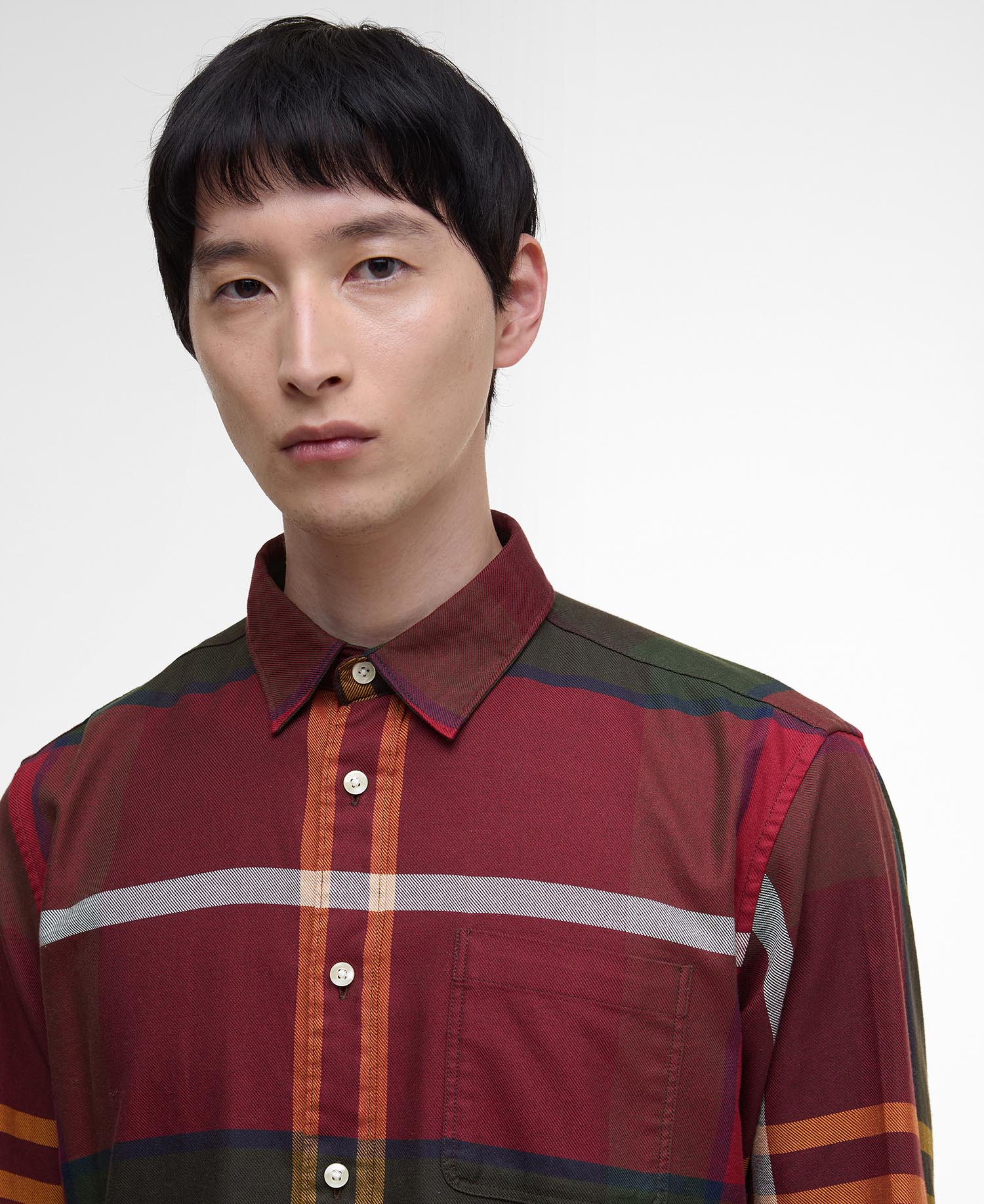 Renford Oversized Long-Sleeved Tartan Shirt image number 3