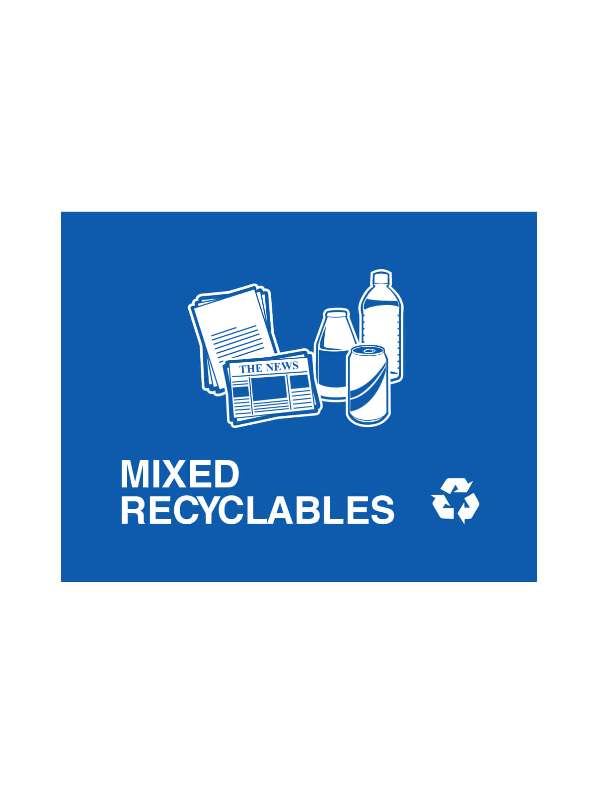VISION – Sign – Mixed Recyclables – Blue