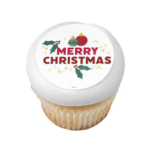 Festive Merry Christmas PhotoCake® Edible Image®