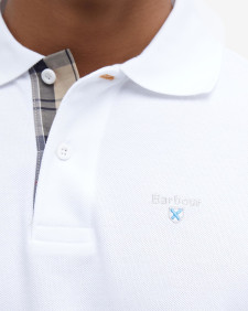 Tartan Pique Polo Shirt White-Dress