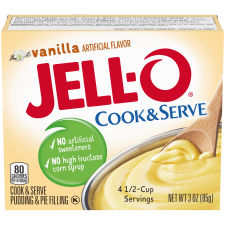 Jell-O Cook & Serve Vanilla Pudding & Pie Filling, 3 oz Box