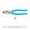 369CR 9.5-inch XLT Round Nose Linemen Pliers w/ Crimper