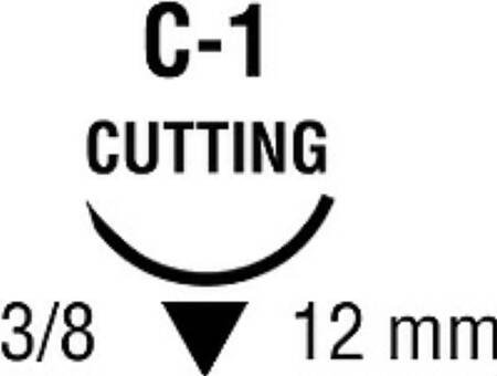 Covidien SUTURE, CHROMIC MILD 6/0 18" C-1 (12/BX)